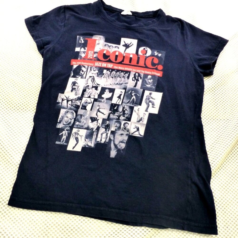 2012 Iconic Jazz On Tap Festival T-Shirt Black Bay Island Med